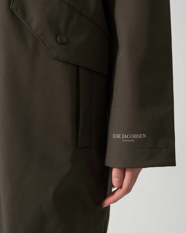 Ilse Jacobsen Daybreak Womens Long Softshell Raincoat - Wren 259