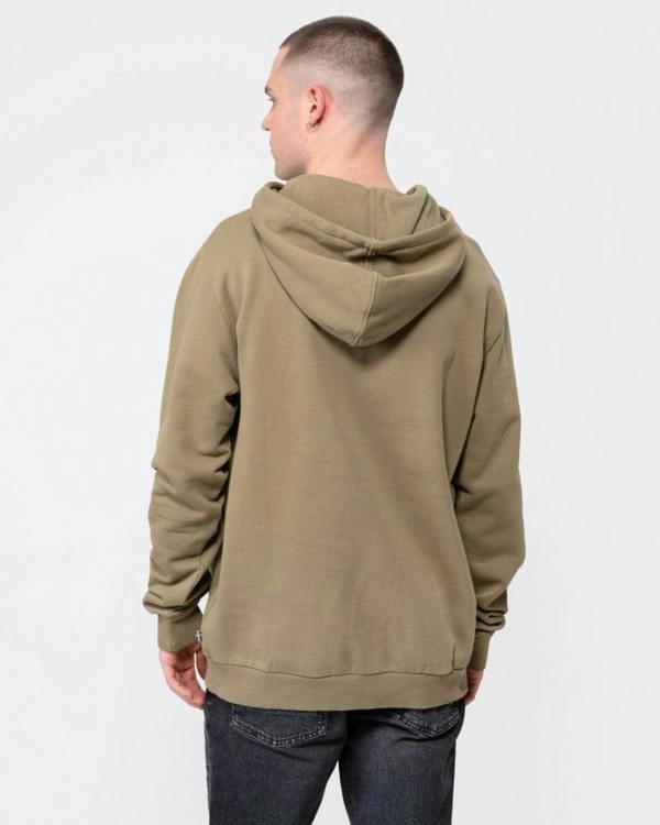 Fjällräven Fjallraven Logo Mens Hoodie - Light Olive 622