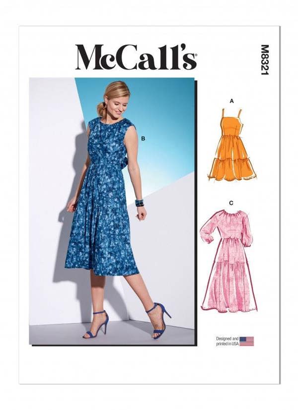 McCalls 8321 Paper Sewing Pattern – Women's Dress, Size 6-14, Intermediate