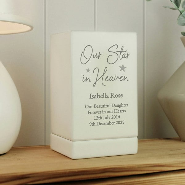 Personalised Memento Company Personalised Our Star in Heaven Small Wooden Urn
