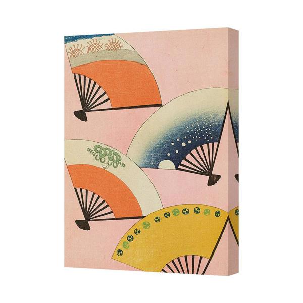 Benjamin Tate Design Canvas Art Print Hand Fan Pattern Pink Abstract Wall Decor 7051