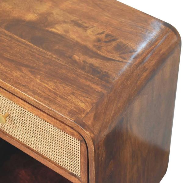 Artisan Furniture Chestnut Open Woven Bedside