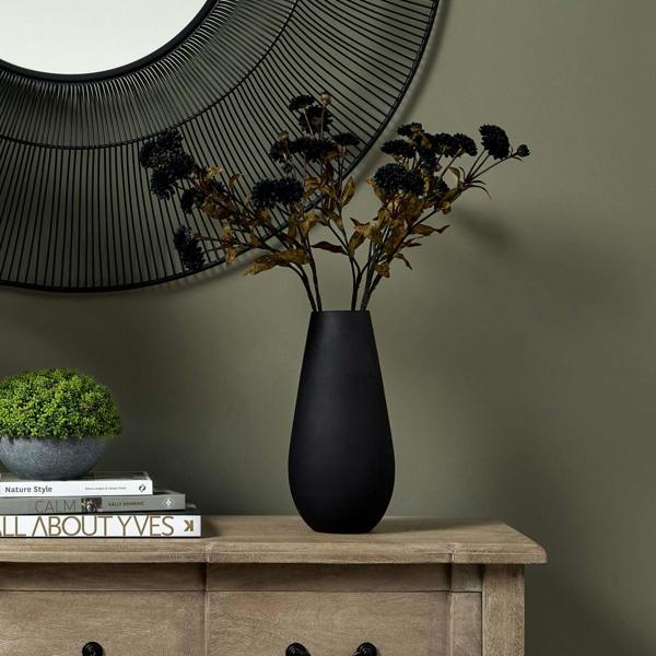 Wyld Haus Set of 3 Artificial Flowers Black Chrysanthemum Stems
