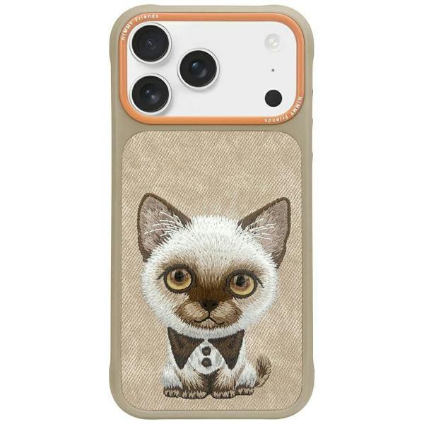 Nimmy Friends Nimmy Big Eye Cute Pet Siamese Cat Case with MagSafe for iPhone Pro 6.3" Brown Orange - N-XDY-IP17-PRO-026
