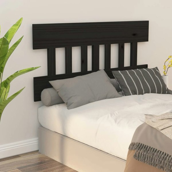 Berkfield Bed Headboard Black 183.5x3x81 cm Solid Wood Pine