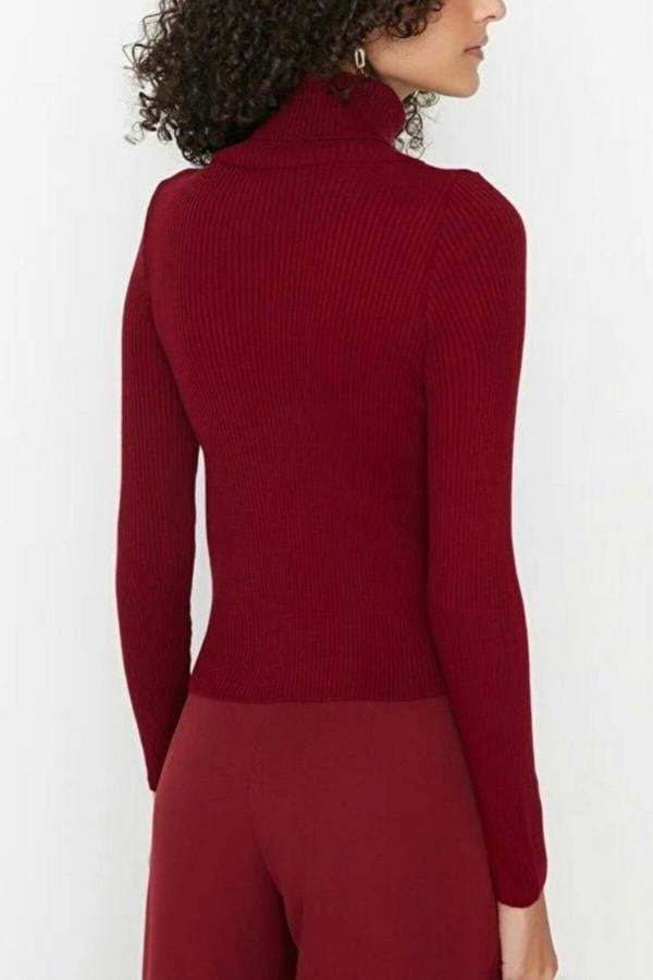 WOVCOR Basic Turtleneck Knit Sweater