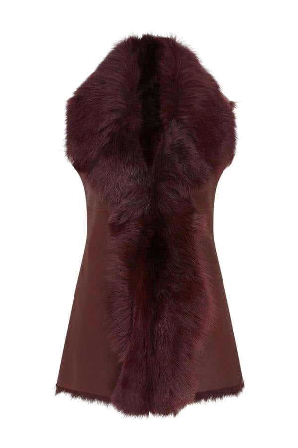 Infinity Leather Women's Toscana Shearling Nappa Leather Sheepskin Gilet - Parkes