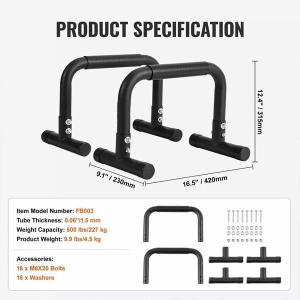 Havendro Dip Bars Dip Stand Station 500lbs Capacity Home Gym Strength Training Workout Equipment