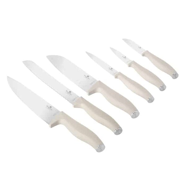6 pcs Knife Set Berlinger Haus BH-2952 Sahara Collection on plain background.
