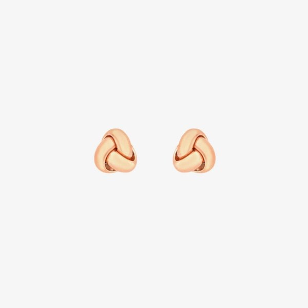 T. H. Baker 9ct Rose Gold 6mm Knot Stud Earrings 5.55.6929