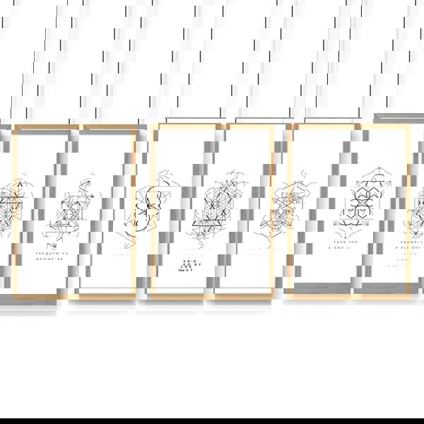 Canvas Pictures For Living Room | Set of 3 Sacred Geometry Wall art Prints