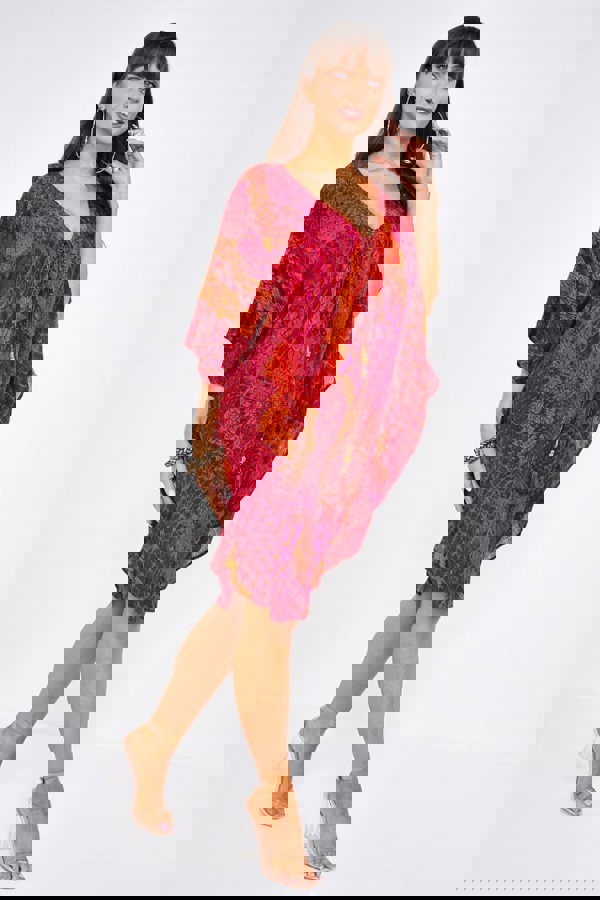 Kaa Tassel Kaftan in Raspberry Python