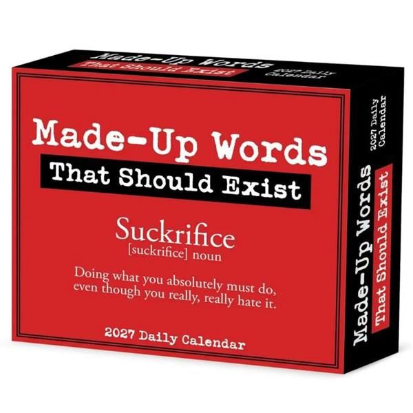 Made Up Words That Should Exist Desk Calendar 2027, Desk Calendars, Day To View, Humour, Gift