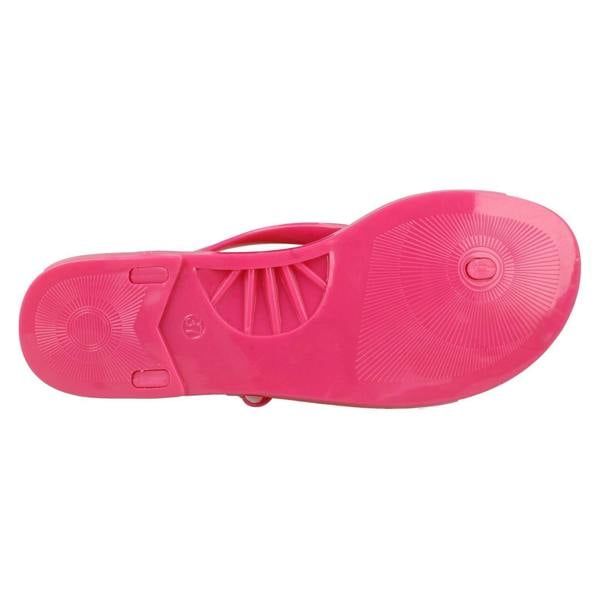 Spot On Ladies Spot On Flat Jelly Toe Post Sandal