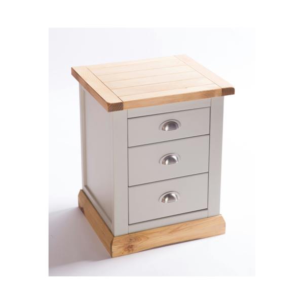 Cabinet Bits Bomporto 3 Drawer Bedside Table