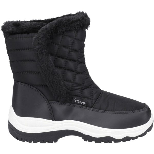 Cotswold Butterrow Textile Women's Black Winter Mid Calf Boots