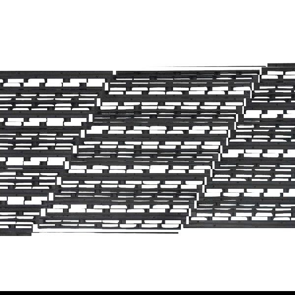 JVL Robusta Heavy Duty Rubber Entrance Doormat, 36x61cm, Black