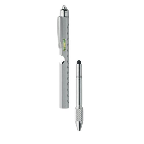 MidOcean Retool Spirit Level Pen (Batteries Included) - Matt Silver - 