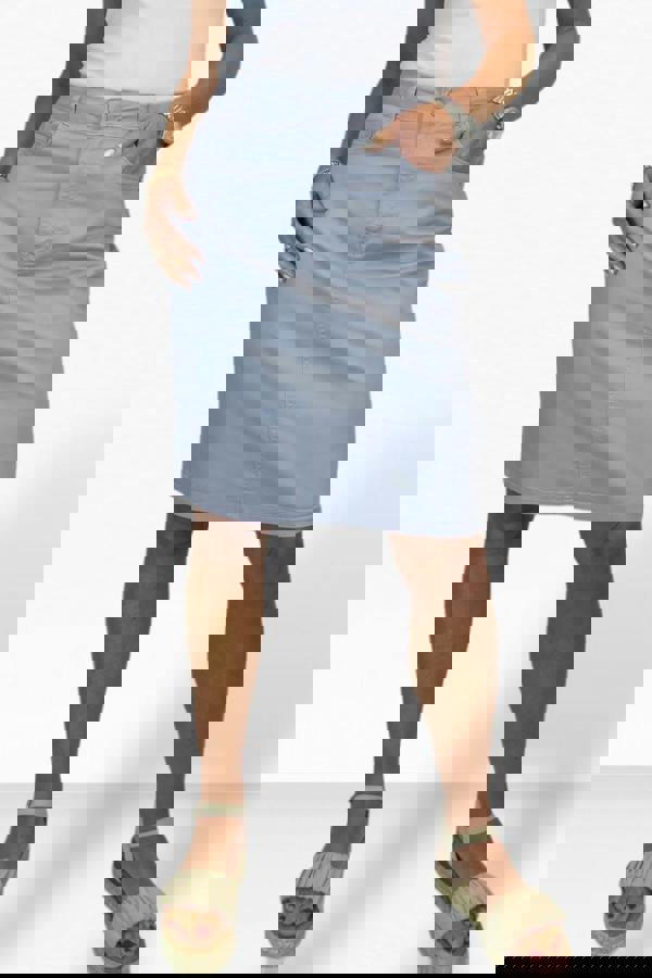 Paulo Due Women's Stretch Cotton Pencil Skirt Knee Length