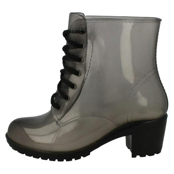 Spot On Ladies Spot On Mid Heel Wellington