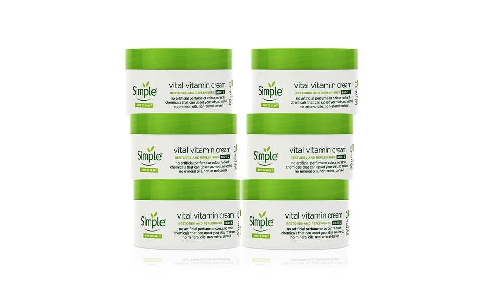 Simple Kind to Skin Vital Vitamin Night Cream for Sensitive Skin 50ml
