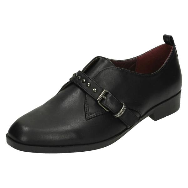 Spot On Ladies Spot On Low Heel Buckle Strap Shoes