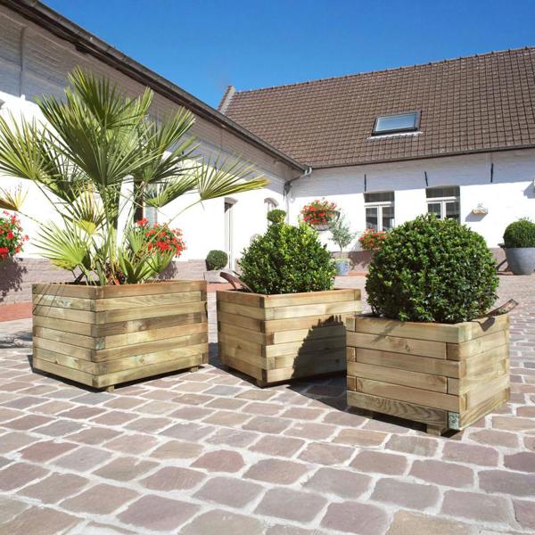 Cerland Baroque Square Planter 50cm x 50cm 58L Traditional Garden Planter