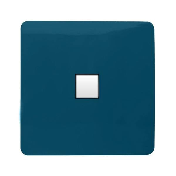 Trendi Switch 1 Gang RJ45 Cat 6 Modern Designer PC Ethernet Socket in Midnight Blue
