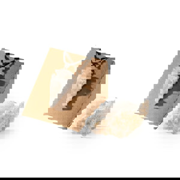 Myga Geode Gift set - Rough Stone and Pendant choice of 3 Colours