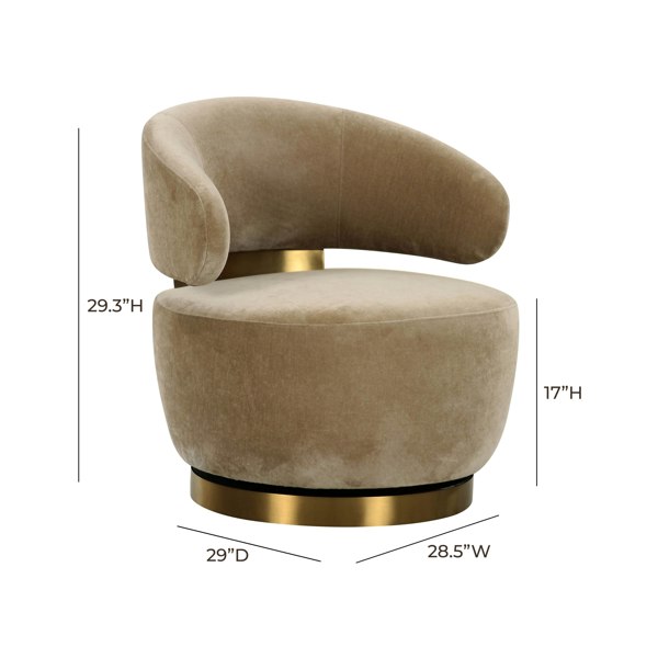 Furniture Edit Austin Oat Recycled Fabric Swivel Chair