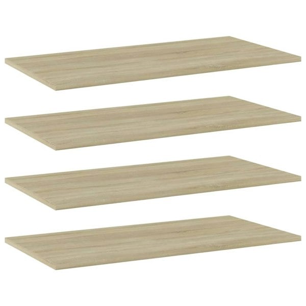 Berkfield Bookshelf Boards 4 pcs Sonoma Oak 80x40x1.5 cm Engineered Wood