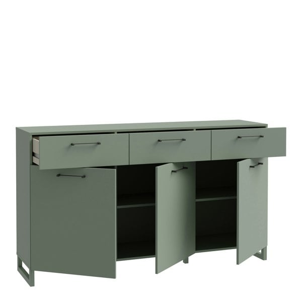 Furniture To Go Sali 3 Door 3 Drawer Chest in Sage Green
