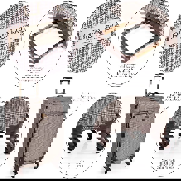 London Fog The Camberley 22" Soft Shell Cabin Suitcase 4 Spinner Wheeled Luggage