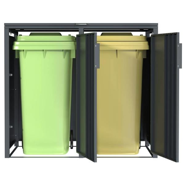 Phoenix Safe Phoenix GB2200AA Outdoor Double Wheelie Bin Store for 2 x 240L Bins in Anthracite