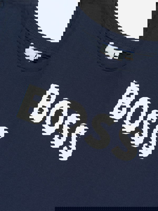 BOSS Boys Logo T-Shirt in Navy