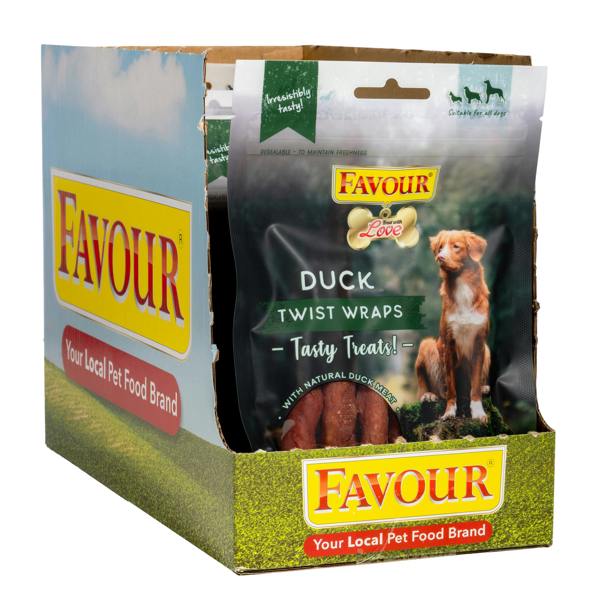 Favour Duck Twist Wrap Dog Treats 100g