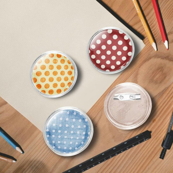 Berkfield Button Badges Kit with Pins 100 Sets Acrylic 37 mm