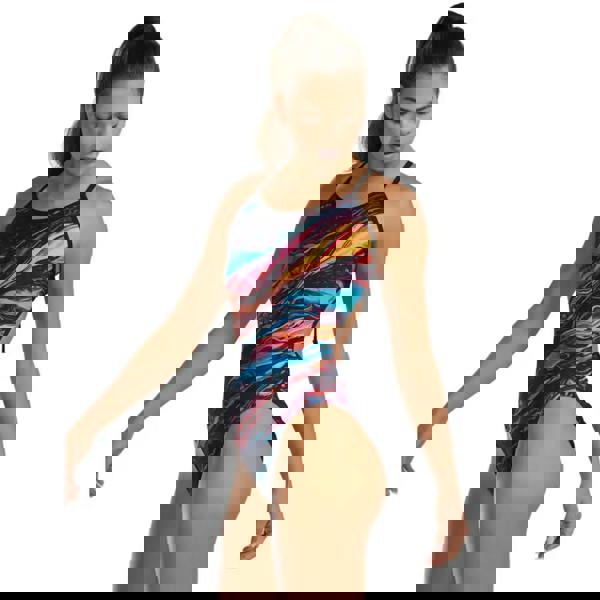 TYR Magmata Durafast Elite multicolored abstract one-piece swimsuit