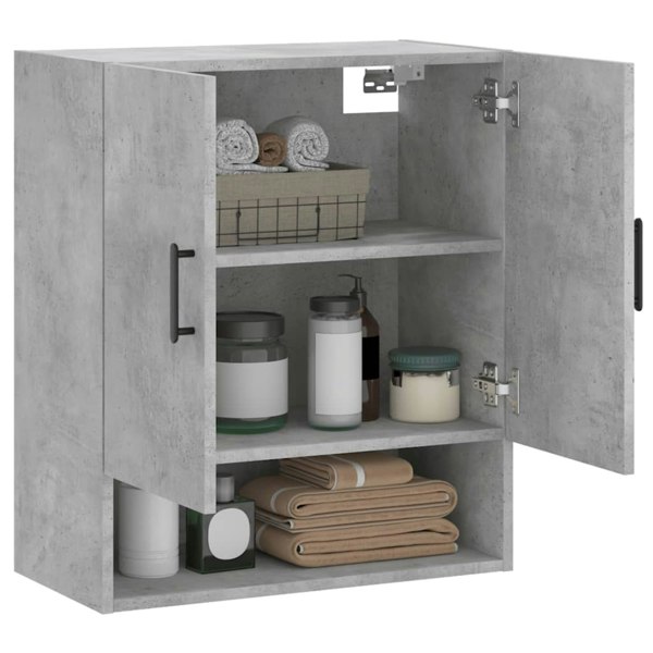 Berkfield Wall Cabinet Concrete Grey 60x31x70 cm Engineered Wood