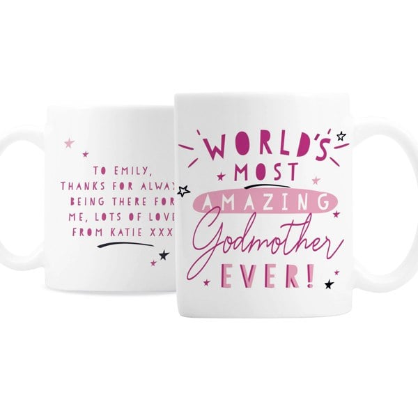 Personalised Memento Company Personalised World's Most Amazing Godmother Mug