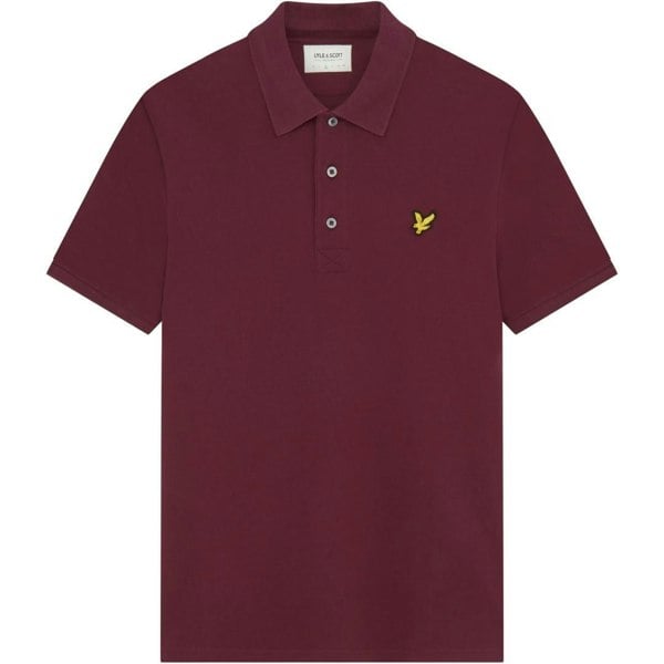 Lyle & Scott Branded Chest Logo Polo Shirt - Burgundy