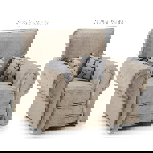 Furnishings For Less Milan Chesterfield Fabric Armchair - Full Back