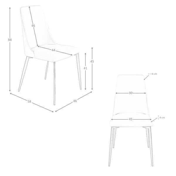 Angel Cerdá Light Grey Leatherette Chair 4184