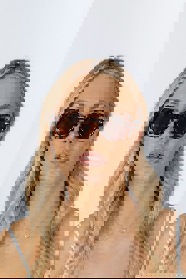 SVNX Round Hexagon Sunglasses in Tortoiseshell