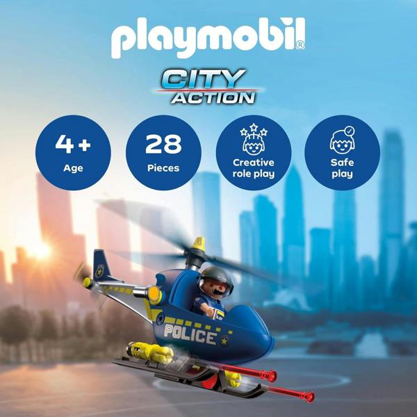 Playmobil Police Helicopter - 72080 Playset