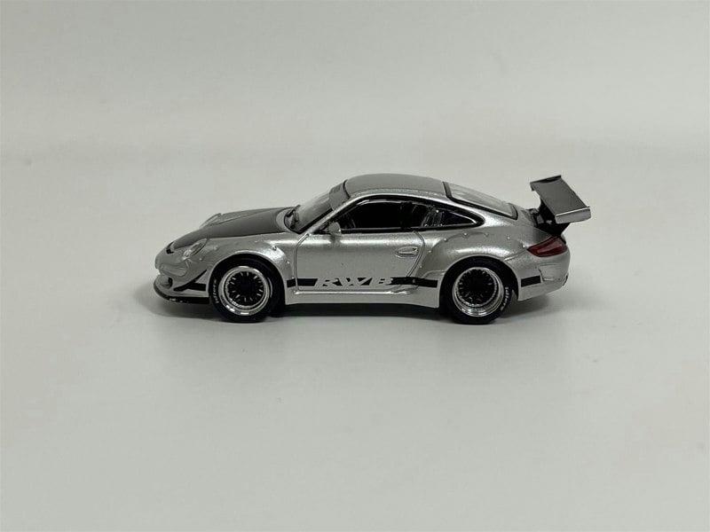 Pop Race Porsche RWB 997 Silver 1:64 Scale Pop Race PR640130