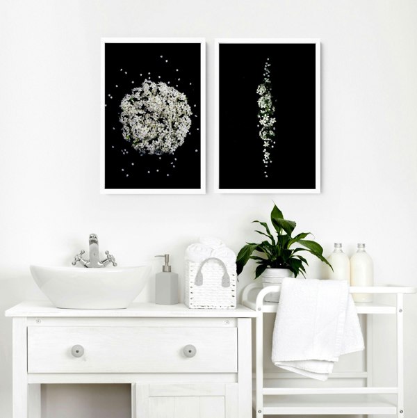 Bathroom art wall decor | set of 2 wall art prints