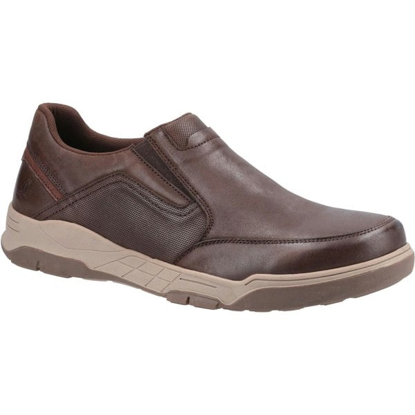 Hush Puppies Mens Fletcher Leather Shoes - Coffee