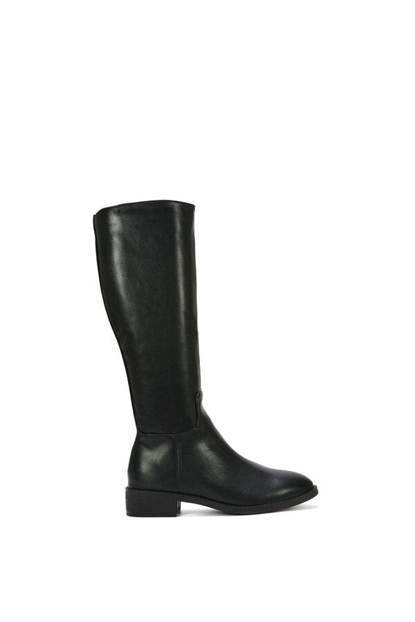 XY LONDON Low Block Heel Knee High Riding Boots