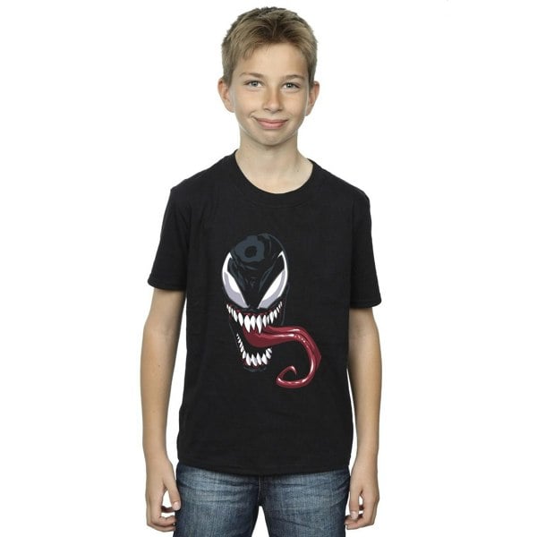 Marvel Boys Venom Face T-Shirt - Black